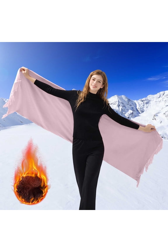Fashion Heating Blanket Shawl Three Gear Adjustable Electric Shawl 26.7"X78.7" Solid Color Blanket with Zipper Fringed Blanket Throw for Girl Woman Living Room