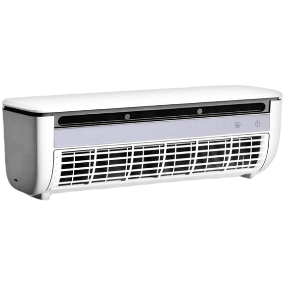Fashion High Efficiency Space Saving Wall Mount Design 3 Speeds Remote Control Room Air Conditioning Fan ABS Texture