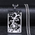 thumbnail image 1 of Fashion Hip-hop friend Kertaro Tarot Sardan clown Necklace 14K White Gold Silver Color Pendant Necklaces Jewelry, 1 of 6