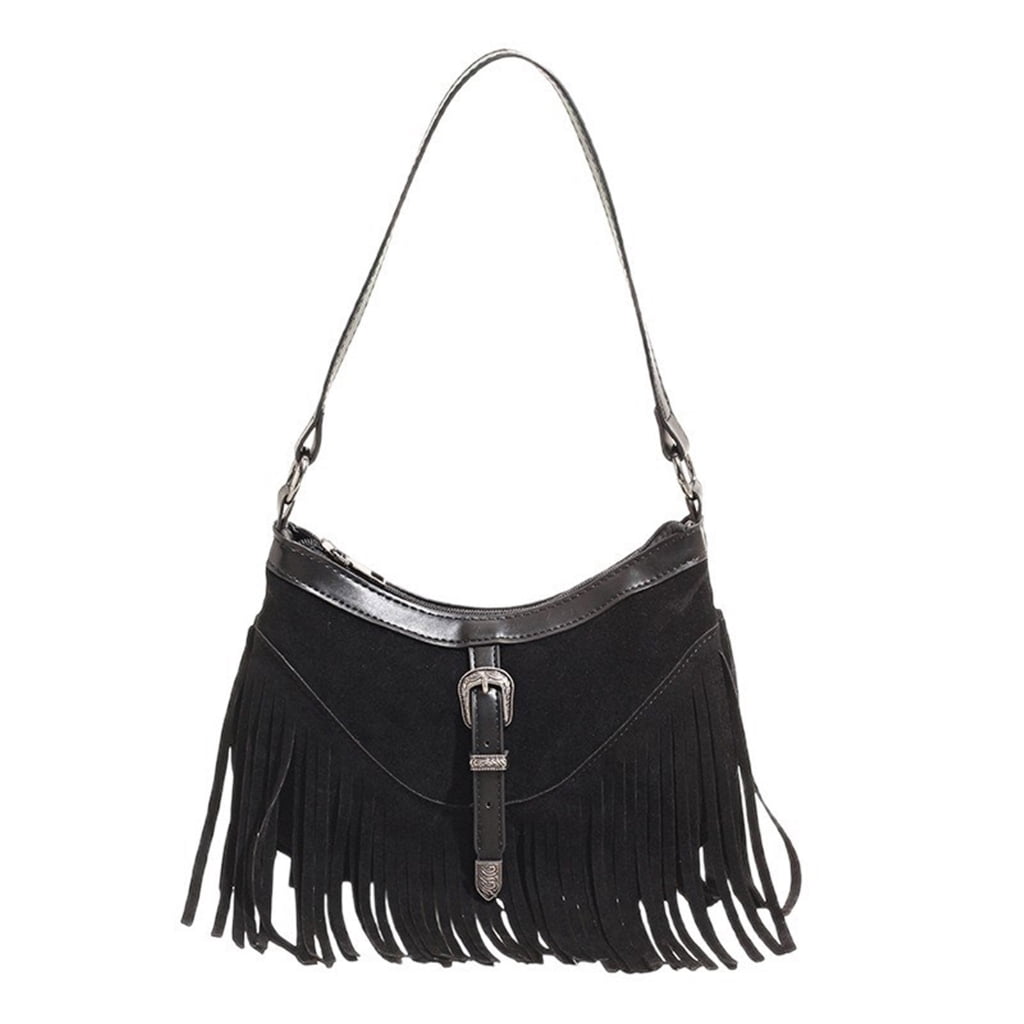 Fashion Hippie Western Cowgirl Purses Purses Fringe Hobos Bags for Women Faux Suedes Crossbody Bag tassels Shoulder Bag