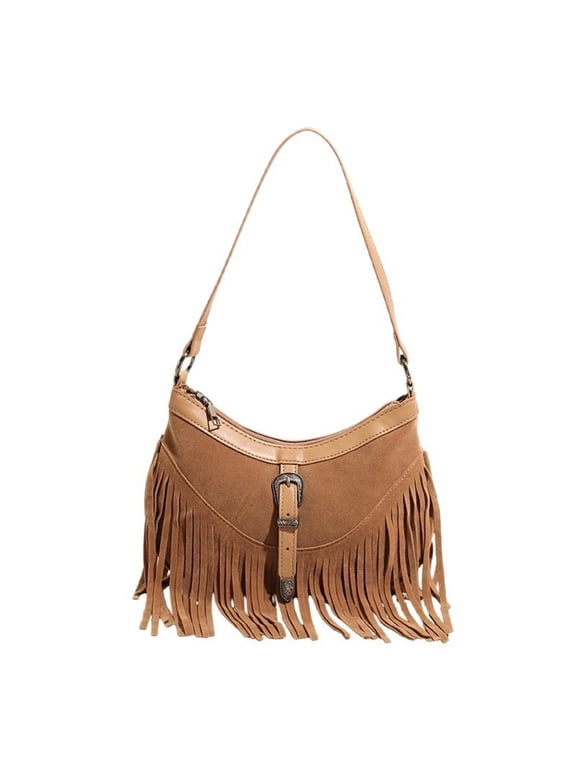 Fashion Hippie Western Cowgirl Purses Purses Fringe Hobos Bags for Women Faux Suedes Crossbody Bag tassels Shoulder Bag