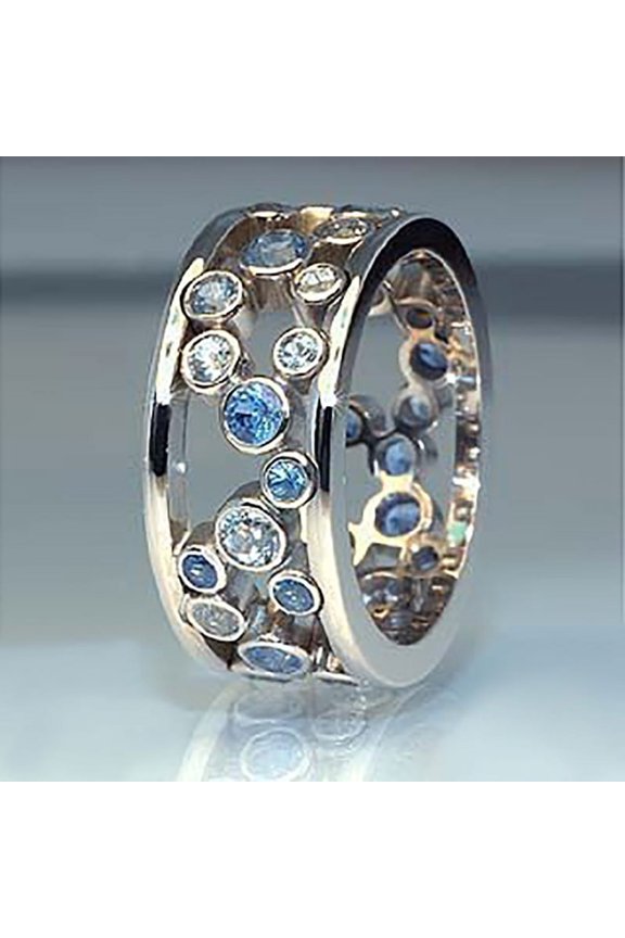 Fashion Hollowed Circle Women Simple Band Ring Anniversary Gift Unique Birthday Present Rings