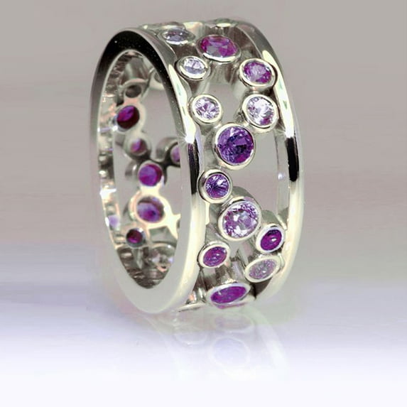 Fashion Hollowed Circle Women Simple Band Ring Anniversary Gift Unique Birthday Present Rings