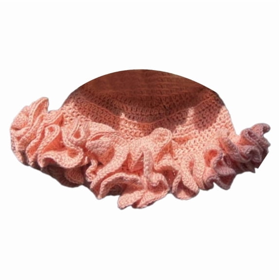 Fashion Hollowed Fishing Hat Photoshoots Hat Knitted Winter Hat Soft Bucket Hat
