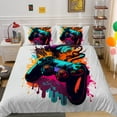 thumbnail image 1 of Fashion Home Bedding Clothes Quilt Cover Game Art Style Pillowcase Skin-friendly Duvet Cover Set, 1 of 6