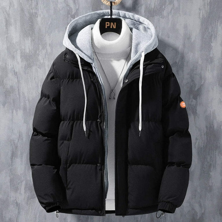 Cotton hooded jacket mens deals
