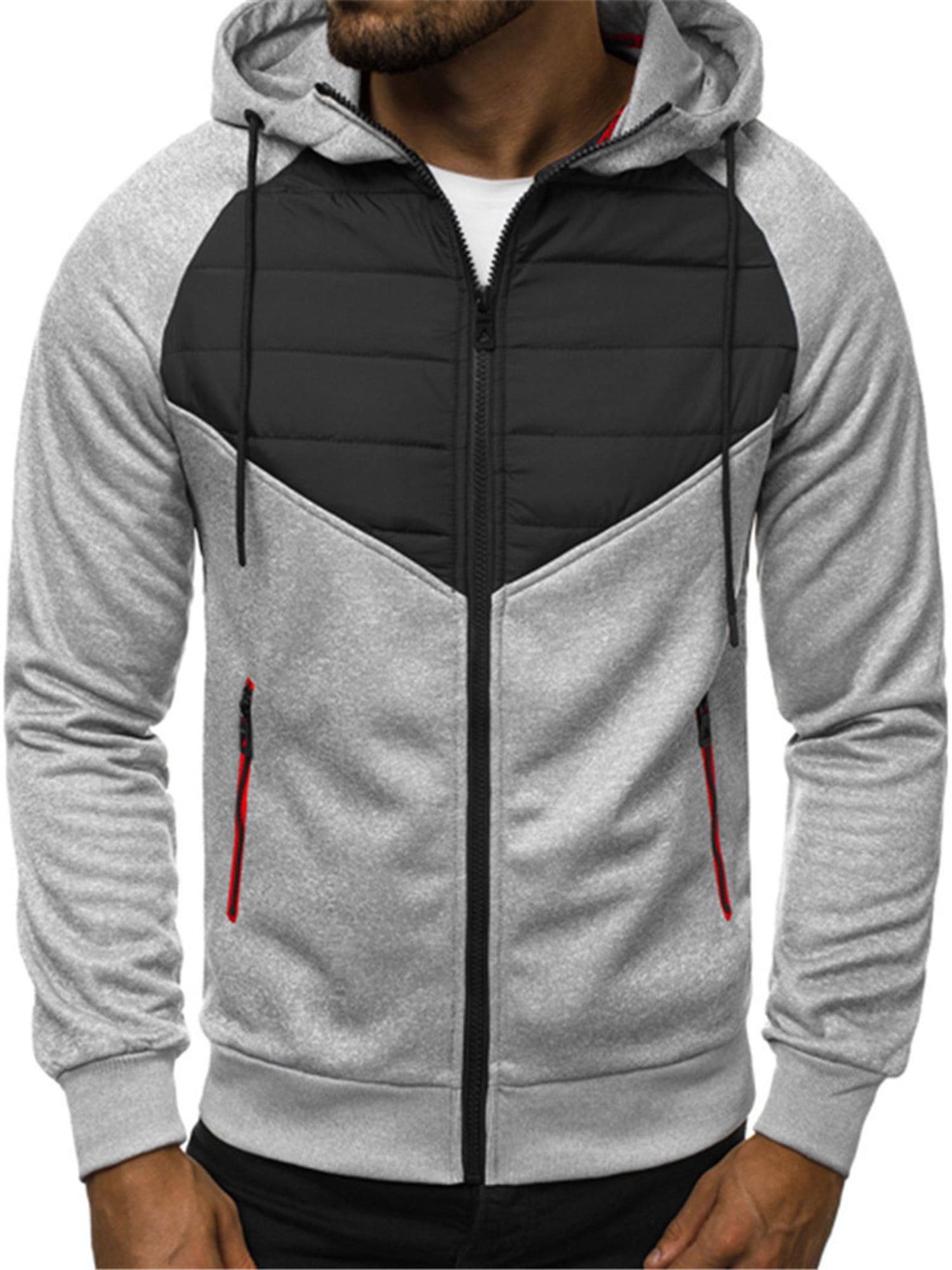 Fashion Hoodie for Men Full Zip Hooded Jackets, Mens Casual Workout ...