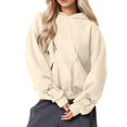 thumbnail image 1 of Fashion Hoodie for Womens Plus Size Pullover Casual Printed Round Neck Long Sleeved Loose Hooded Sweatshirts, 1 of 5