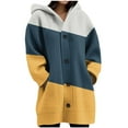 thumbnail image 1 of Fashion Hoodie for Womens Pullover Plus Size Daily Printed Long Sleeved Knitted Cardigan Button Up Hooded Jacket Top, 1 of 5