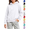 thumbnail image 1 of Fashion Hoodies for Children Winter Oversized Long Sleeve Hoodie Girls And Boys Solid Color Hooded Sweatshirt Casual Basic Tops, 1 of 9