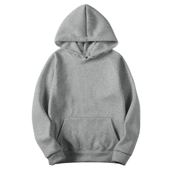 Fashion Hoodies for Women Solid Color Long Sleeve Drawstring Tops Fall Pullover Sweatshirt with Pockets