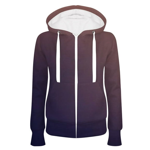 Fashion Hoodies for Womens Pullover Zip Up Plus Size Casual Hooded Slim Zipper Fleece Sweater Coat Presents for Women