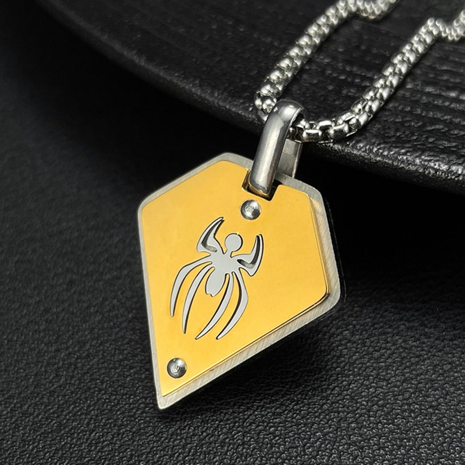 Fashion Hop Stainless Steel Pendant Geometric Necklace Men's Jewelry