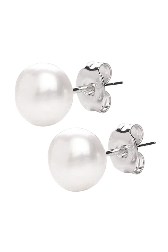 Fashion Hot Freshwater Pearl Stud Earrings for Women Earrings Women's Ear Jewelry Japanese Korean Version, Copper White One Size, Cultured Pearl, Comfortable, Great for Anniversary or Birthday