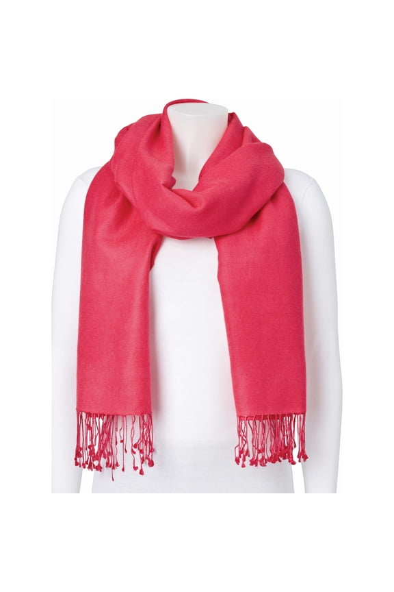 Fashion Hot Pink Silk/Wool Blend Pashmina Scarf (80 X 28) Made In India gm8368