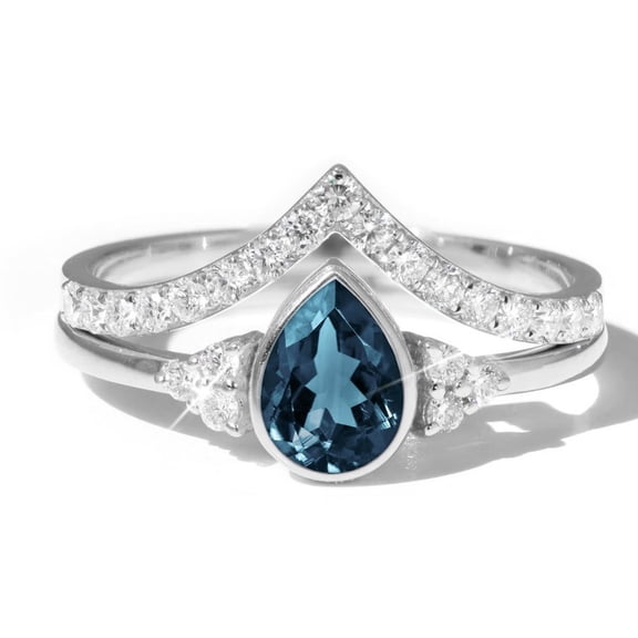 New Fashion Imitation Gold Women's Ring Set with Water Drop Design, Couple Internet Celebrity Handmade Jewelry