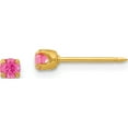 thumbnail image 1 of Fashion Inverness 24K Plated October Pink Crystal Birthstone Earrings (3 X 3) Made In United States 90e, 1 of 5