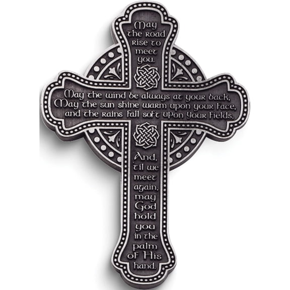 Fashion Irish Blessing Pewter Finish Wall Cross (6.25 X 4.5) Made In El Salvador gp1027