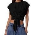 thumbnail image 1 of Fashion Irregular Tied T Shirt, 1 of 3