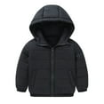 thumbnail image 1 of Fashion Jackets for Girl New Toddler Boys Girls Puffer Jacket down Winter Coats with Hood Kids Lightweight Hooded Padded Outwear Black 4 Years, 1 of 6