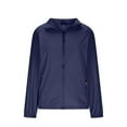 thumbnail image 1 of Fashion Jackets for Women New Women's Sun Protection Athletic Jacket Zip up Collared Lightweight Long Sleeve Coats for Outdoor Hiking Dark Blue XXL, 1 of 6