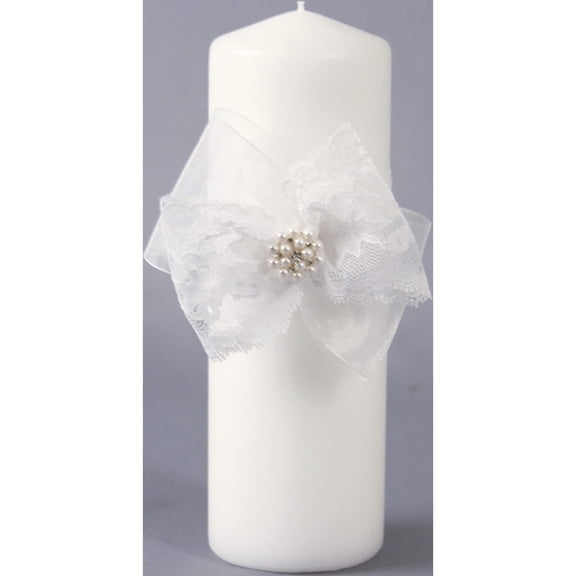 Fashion Jamie Lynn Delilah Collection White Pillar Candle (3 X 3) Made In China gm10968