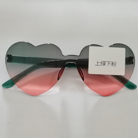 Fashion Jelly Gradient Heart-shaped Lenses Sunglasses Outdoor Sun Protection Glasses Colorful Sun Glasses Goggles