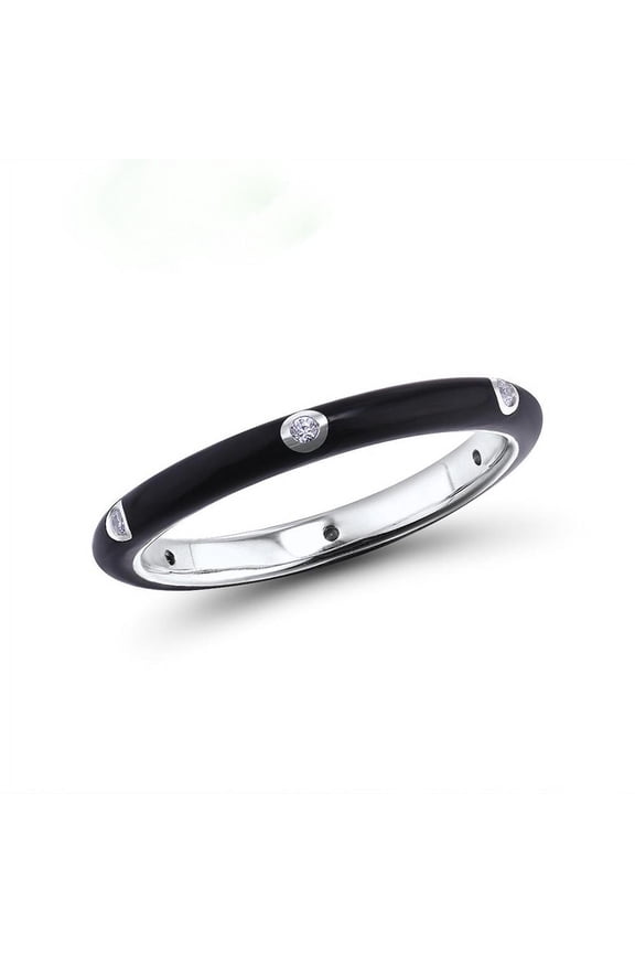 Fashion Jewelry Handmade Enamel Colorful Rainbow Eternity Stackable Ring For Women Wedding Party Jewelry