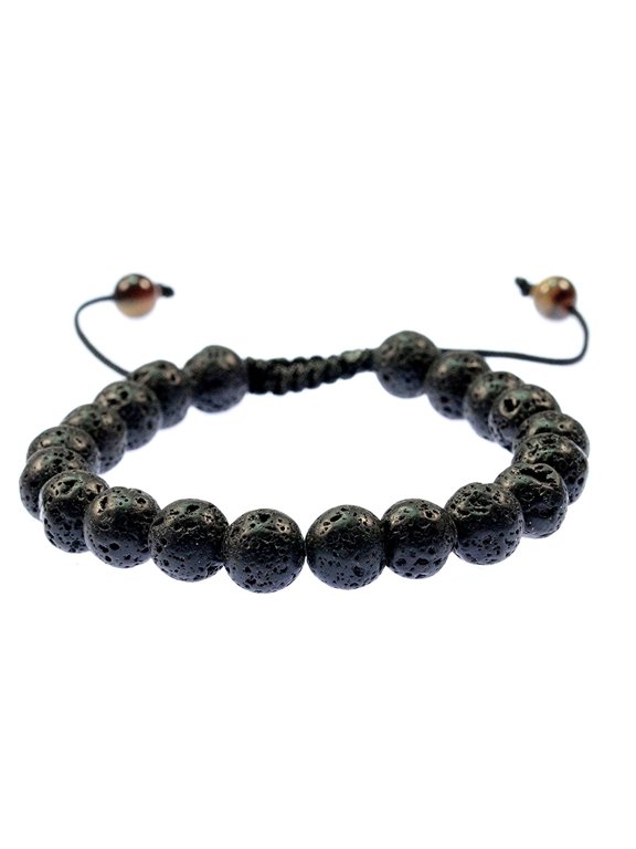 Fashion Jewelry Lava Stone Macrame Style Bracelet Good for Healing and Energy- 91006