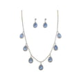 thumbnail image 1 of Fashion Jewelry Set Silver Plating Light Sapphire Necklace Earrings Set, 1 of 1
