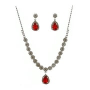 Divat ékszer készlet Ezüst Plating Nyaklánc Dangle fülbevaló