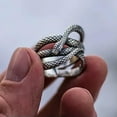 thumbnail image 1 of Fashion Jewelry Women/Men Snake 925 Silver Ring Punk Party Ring Sz 6-10, 1 of 9