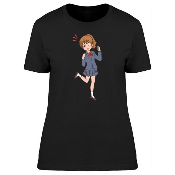 Fashion Kawaii School Girl T-Shirt Women -Image by Shutterstock, Female XX-Large