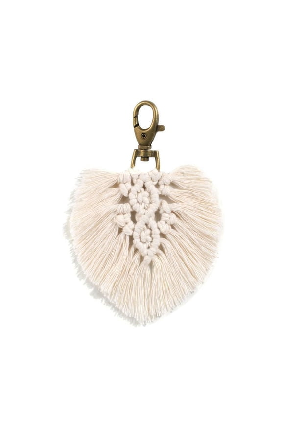 Exquisite Tassel Keychains Boho for Key Holder Nice Bag Car for Key Ring Heart Hanging Fashion Jewelry Decor Gift for Wo
