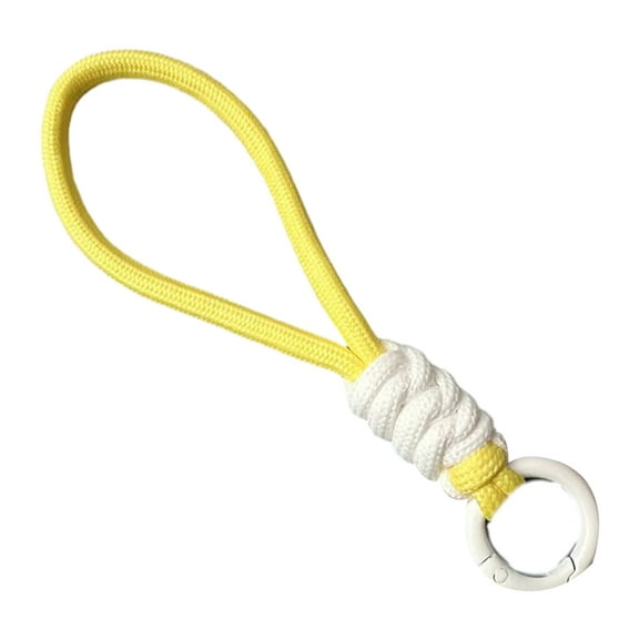 Fashion Keyring Trendy Lanyard Keychain Wrist Lanyard Braided Lanyard Polyester Fabric Accessories for Girl