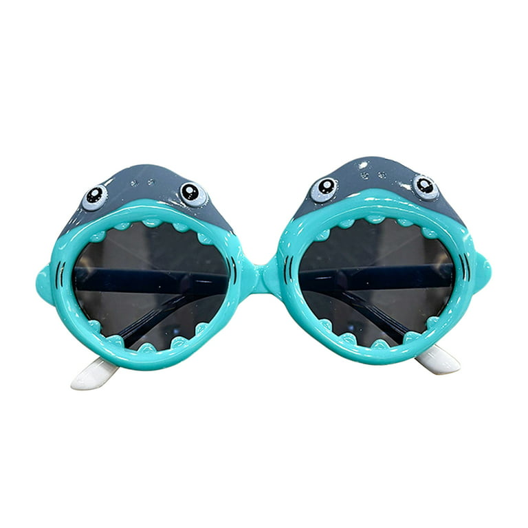 Nituyy Fashion Kids Sunglasses Toddler UV400 Protection Polarized Eyeglasses Boys Girls Eyewear Cartoon Shark Shape Sun Glasses, Girl's, Size: One