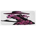 thumbnail image 1 of Fashion Kitchen Mat, Woman Furry Hat and Floral Dress Nostalgic Magazine Catwalk Look Feminine, Plush Decorative Kitchen Mat with Non Slip Backing, 47" X 19", Fuchsia Black, by Ambesonne, 1 of 1