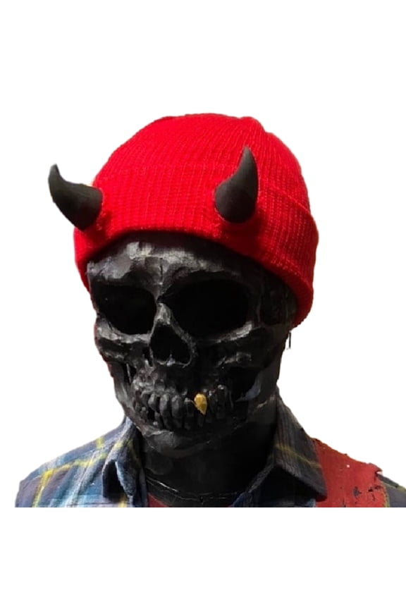 Fashion Knit Hat for Women Men Handwoven Cap Crochet Hat for Girl Boys Party Devil Horn Hat Novelty Accessories