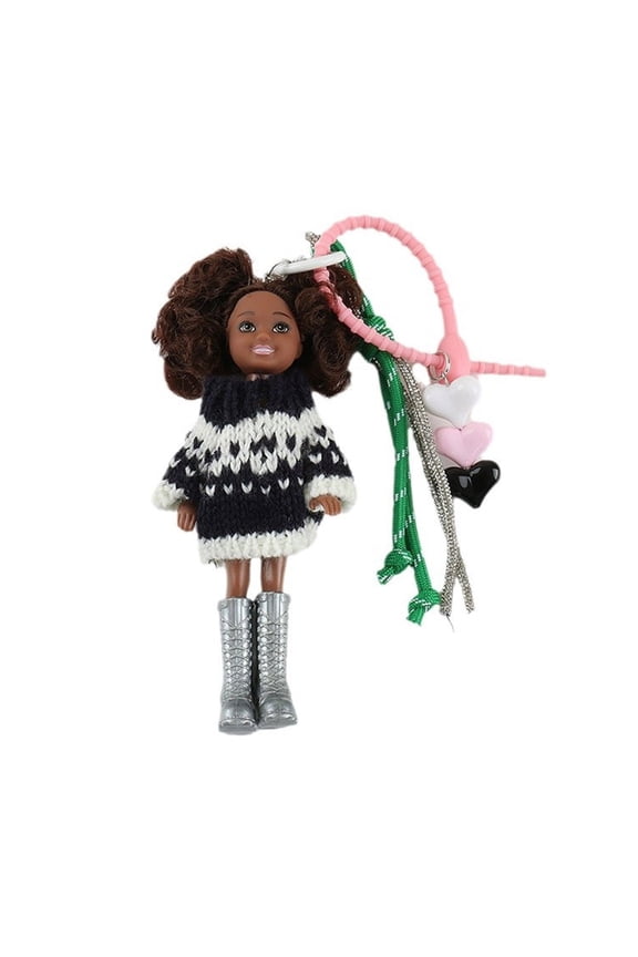 Fashion Knitted Doll Keychain Charm for Adding Personality to Accessories