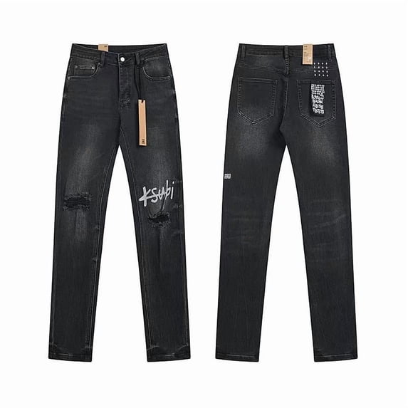 Fashion Ksubi Jeans Men's Premium Cool Vantage Cowboy Cut Straight Skinny Denim Pant