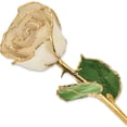 thumbnail image 1 of Fashion Lacquer Dipped Gold Trim White Rose (280 X 54) Made In Thailand gp9340, 1 of 5