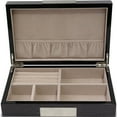 thumbnail image 1 of Fashion Lacquered Grey Finish With Metal Accent Wooden Valet Jewelry Box (9.75 X 6.25) Made In China gm13301, 1 of 5