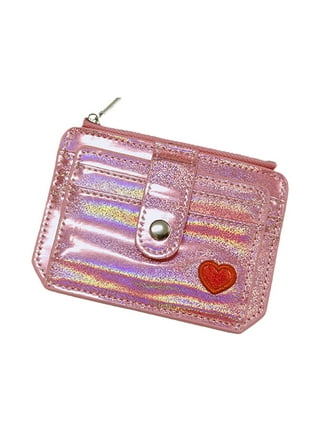 Fashion Heart Decor Short Wallet Foldable Pu Leather Purse Womens Clutch  Card Holder - Bags & Luggage - Temu