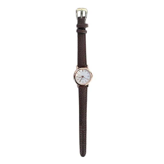 Fashion Ladies Quartz Watch – Alloy Case, Leather Strap, AG4 Button Battery – Elegant & Practical Timepiece