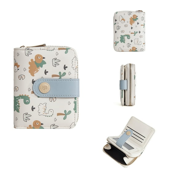 Fashion Ladies,light Luxury, Fresh and Fragrant Women's Wallet, Fashionable Cute Dinosaur Pu Purse,zipper Clutch/4.7* 3.7in