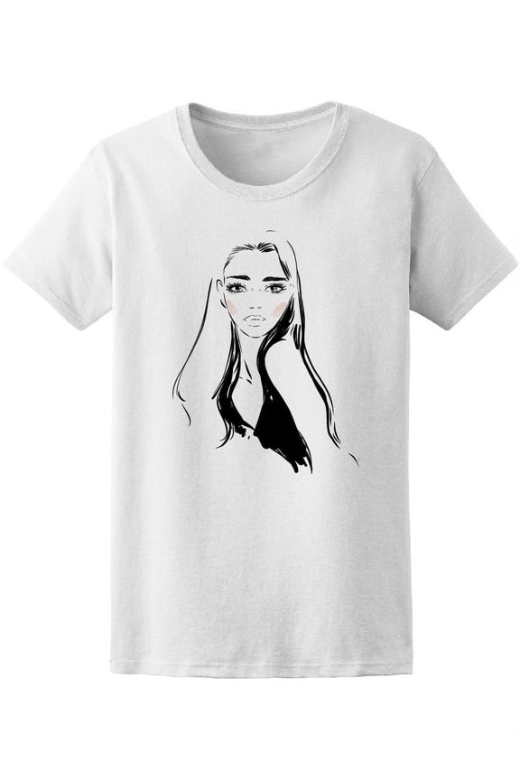 Fashion Lady Beautiful Portrait Tee Women's -Image by Shutterstock