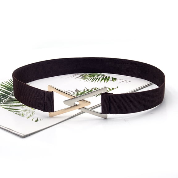 Fashion Lady Wide Belts Women Wide Elastic Belt Buckle Waist Dress Stretch Belt Leather Belt Young Men Pant Belts Belt Size 46 Belts without Holes for Men Men's Belts Big And Tall Click Comfort Men's