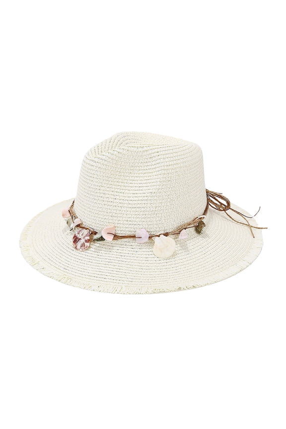 Fashion Large Brim Sun Hat - Packable Straw Hat for Seaside Holiday & Outdoor Activities