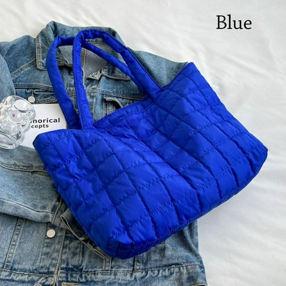 Fashion Large Capacity Casual Cotton Handbags Tote Bags Shoulder Bag Top Handle Bag BLUE