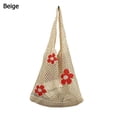 thumbnail image 1 of Fashion Large Capacity Tote Bag Hollow Woven Crochet Hobo Bag Knitting Handbags Shopping Bag Women Shoulder Bags BEIGE, 1 of 8